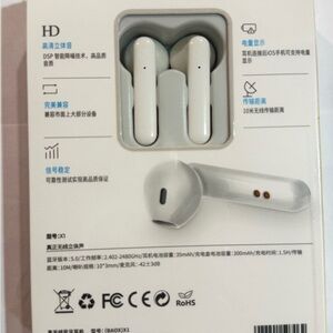 White Earbud Headphones